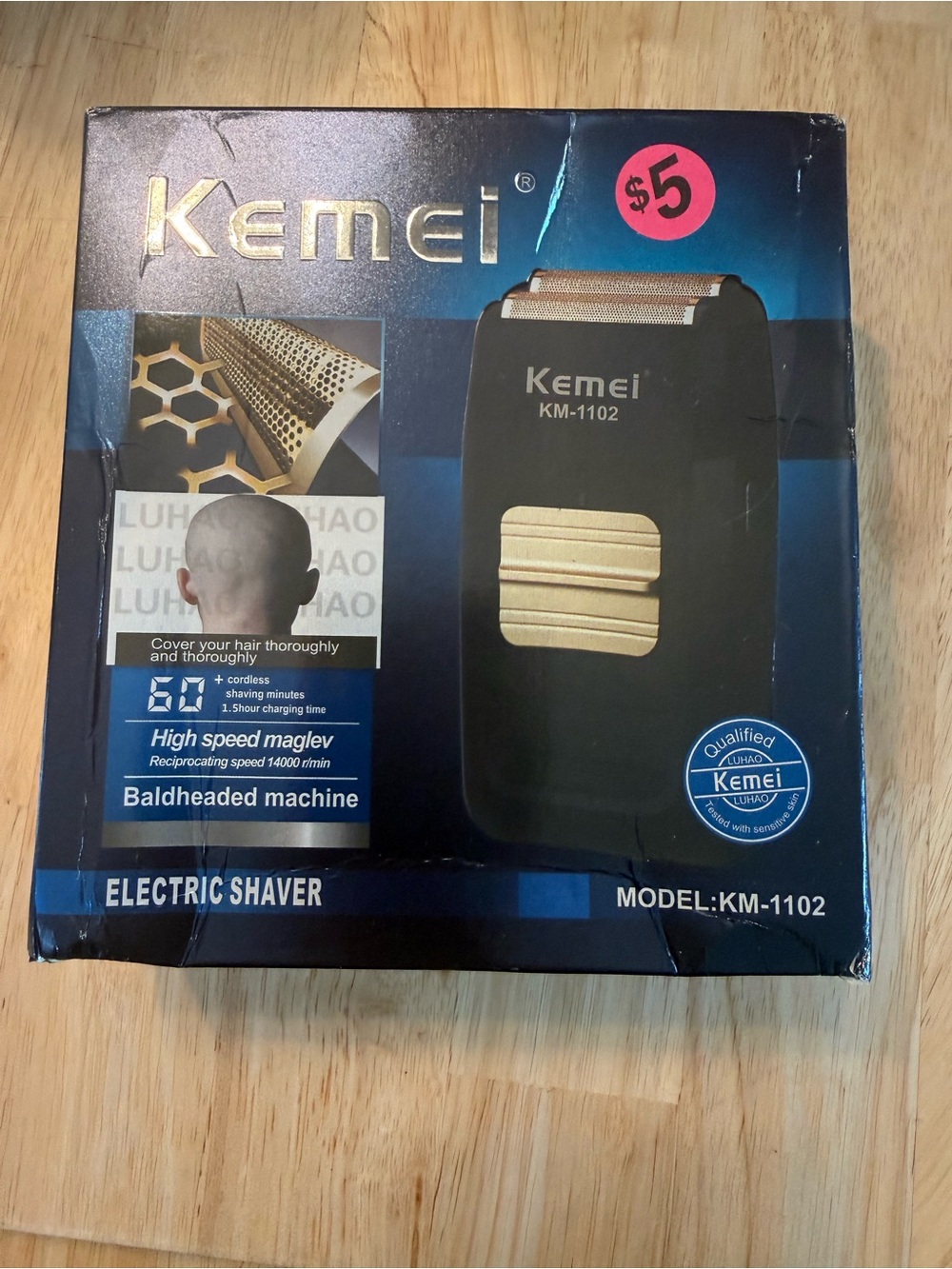 KM-1102 Electric Head Shaver